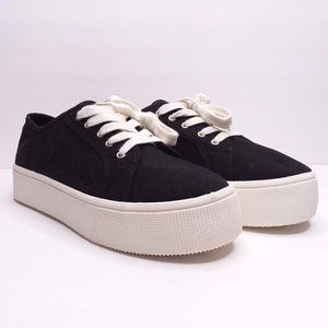 Torrid Black Canvas Platform Sneakers sz 10